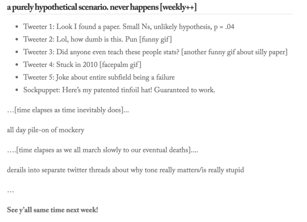 A purely hypothetical scenario, never happens [weekly+++]